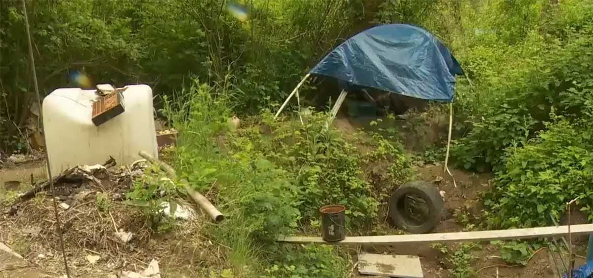 homeless encampment in Oregon park