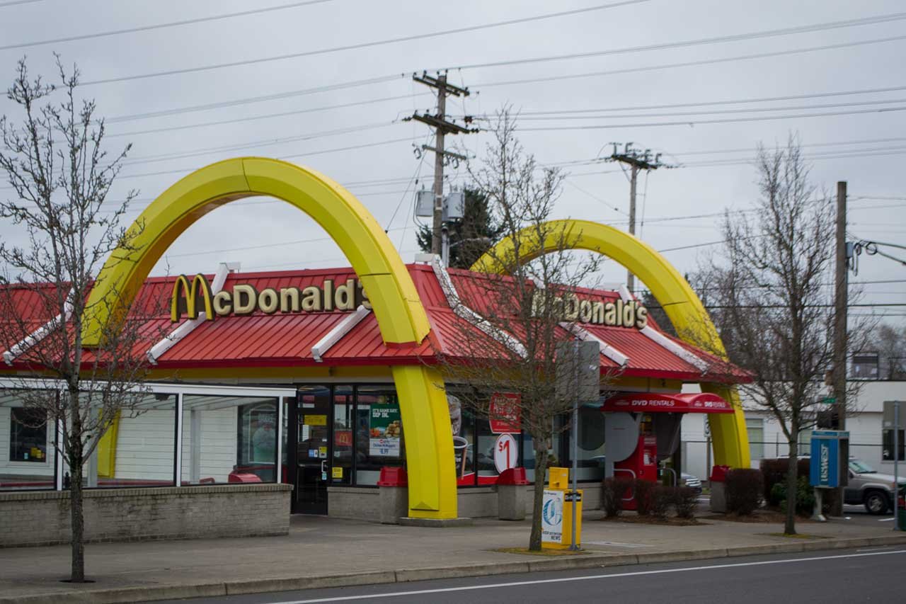 McDonald's fast-food restaurant in St. Johns, in north Portland, Oregon