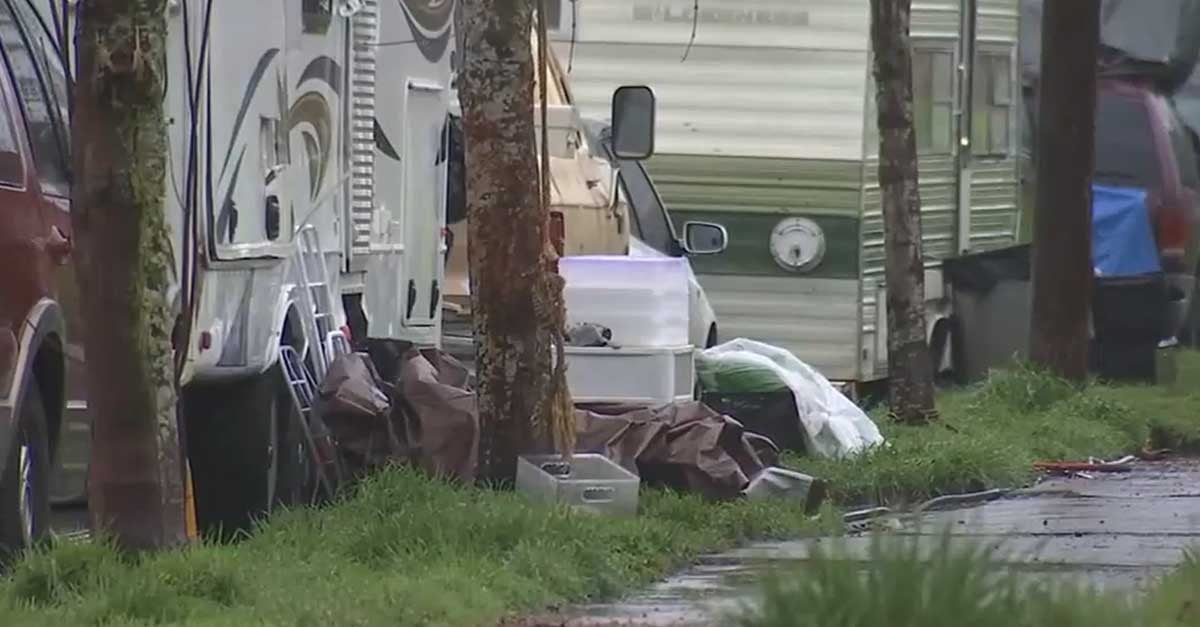 Homeless RV Camp - Portland, Oregon