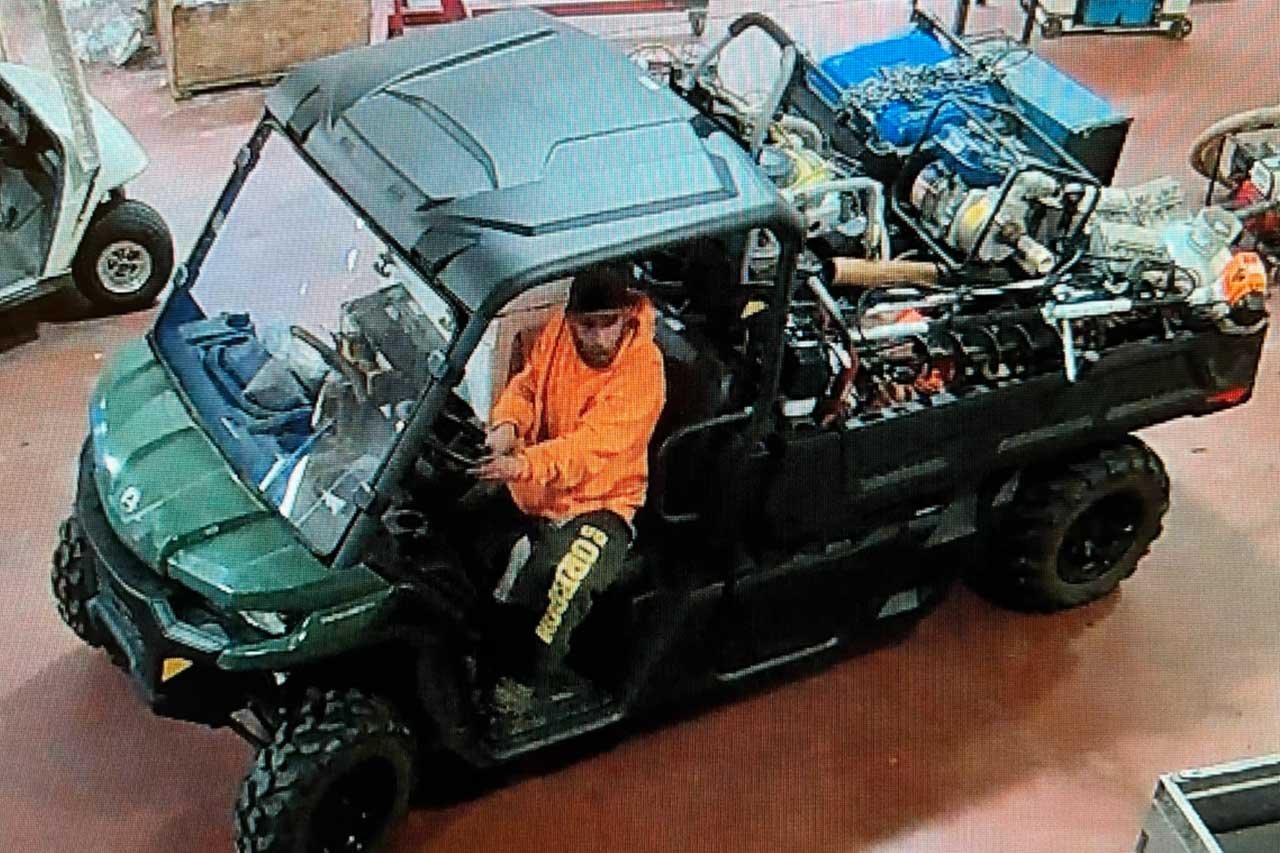 Vehicle with stolen items