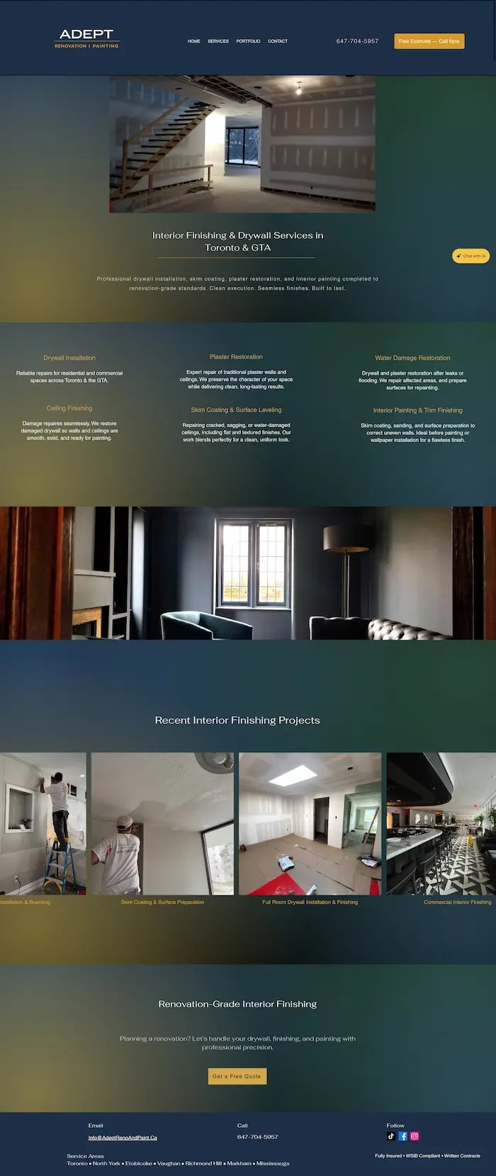 Adept old service page - full length