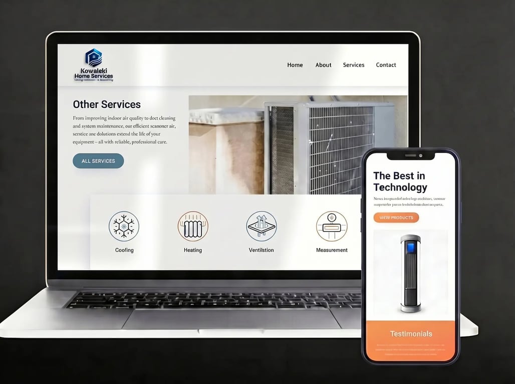 Kowalski HVAC Services website screenshot