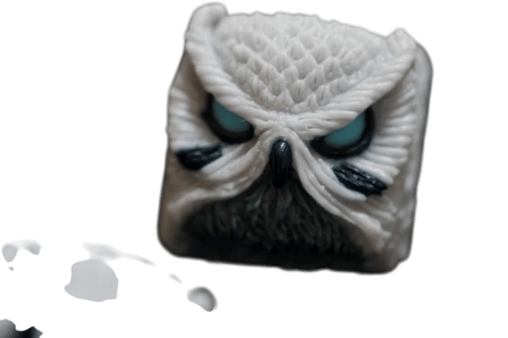 Alpha Keycaps Keypora White Fang artisan keycap
