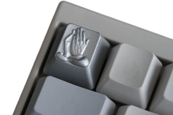 Alpha Keycaps Prayge Fine Silver (T) artisan keycap