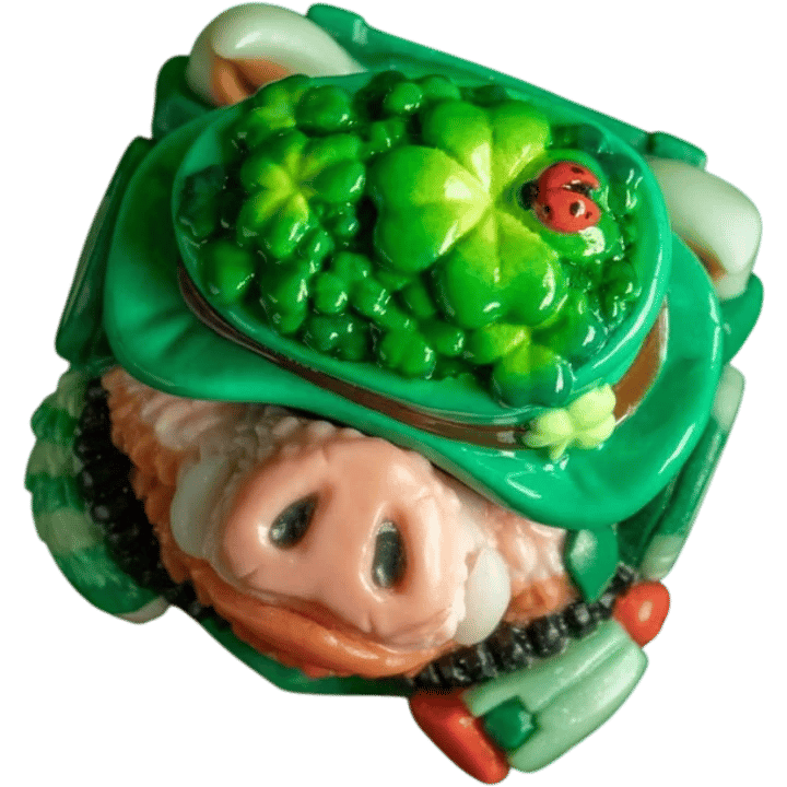 Artkey Porcus v1.5 Leafy Trinity artisan keycap