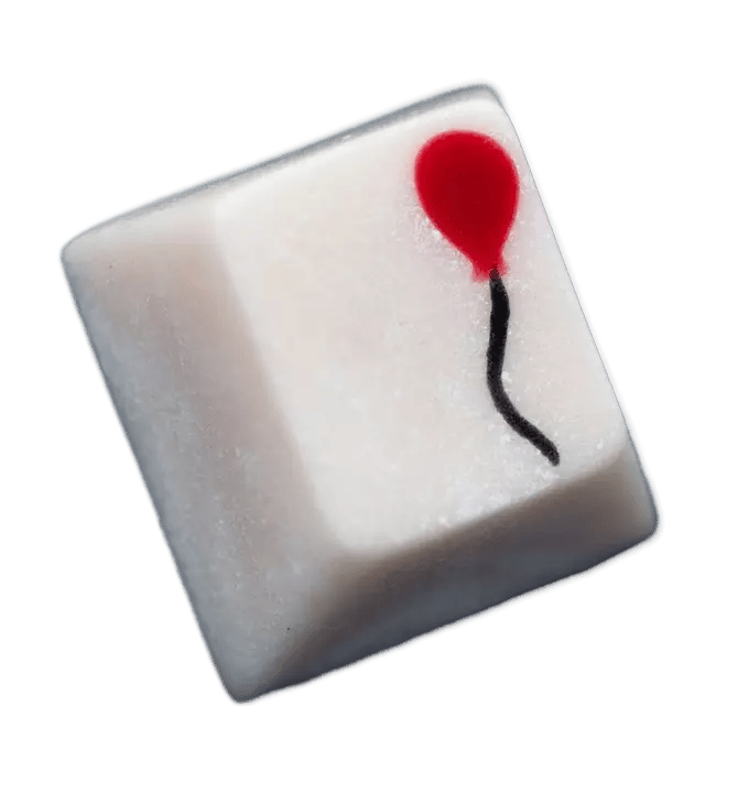 Fraktal Kaps Frosted Blank We All Float artisan keycap