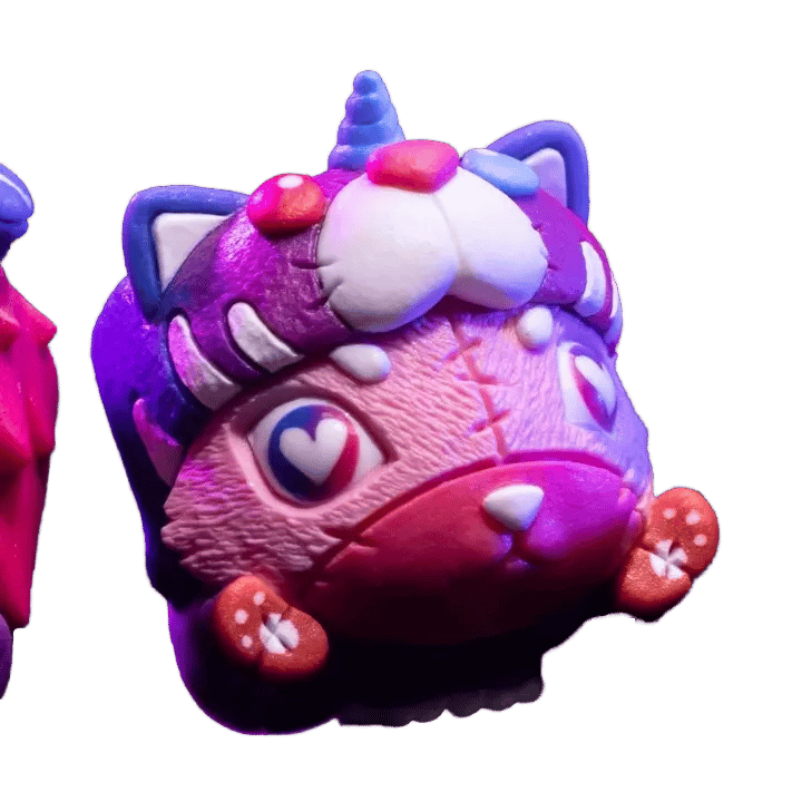 Goldenstar Keycap Unipaw Fuchsia artisan keycap