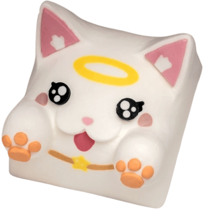 Hello Caps Bongo Cat v2 Biblically Accurate artisan keycap