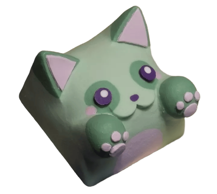 Hello Caps Bongo Cat v2 Leekspin artisan keycap