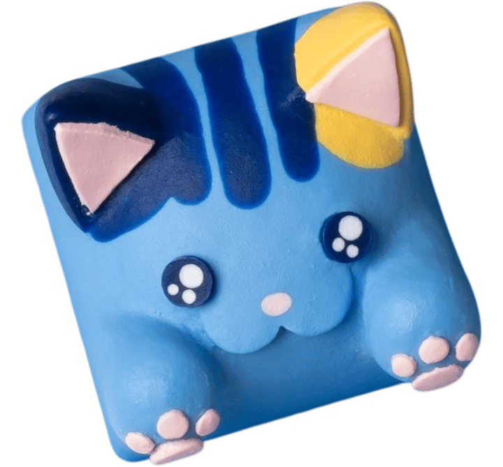 Hello Caps Bongo Cat v2 Oh-kei artisan keycap