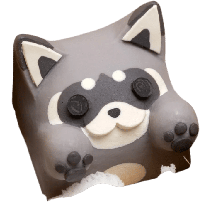 Hello Caps Bongo Cat v2 Trash Bandit artisan keycap