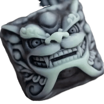 KeyForge Shishi Acid Fog artisan keycap
