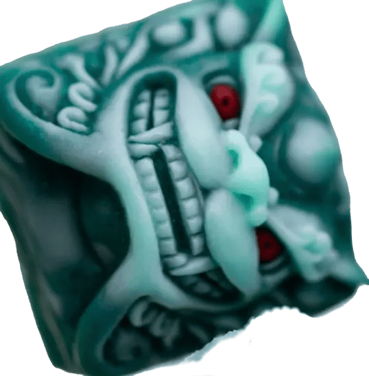 KeyForge Shishi Blue Diesel artisan keycap