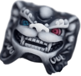 KeyForge Shishi Heterochromic artisan keycap