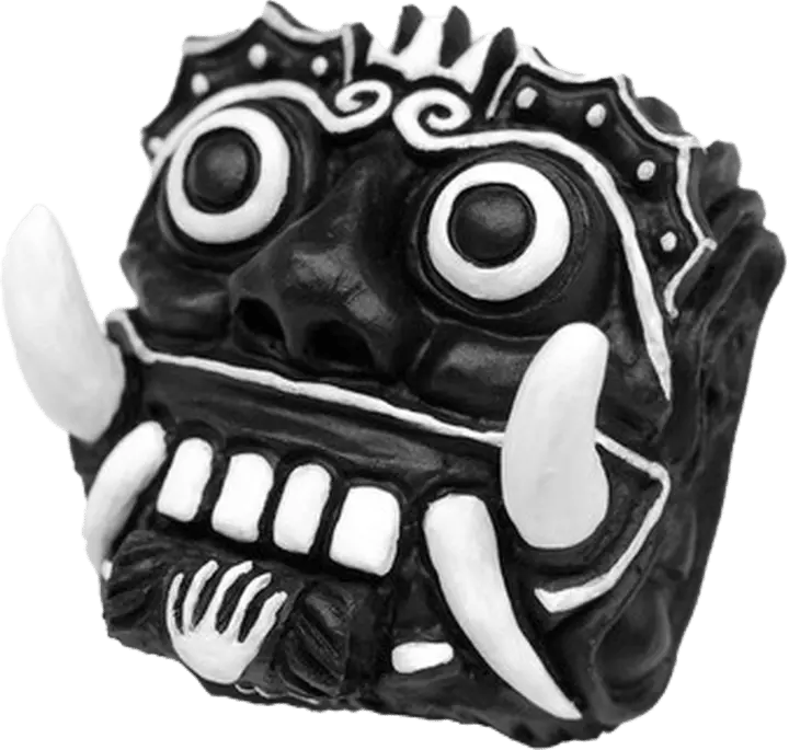 LandCaps Rangda Obsidian artisan keycap