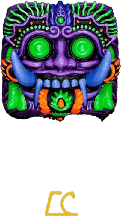 LandCaps Rangda v2 EVA-01 artisan keycap