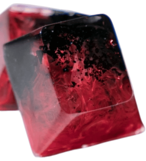 Latrialum Flakes: Immortal Immortal Heat (GMK Redline Collab) artisan keycap