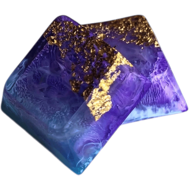 Latrialum Flakes: Royal (Gold) Royal Mesmer artisan keycap