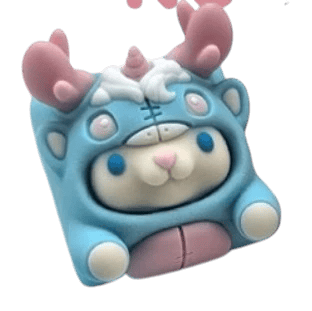 Namong Rudory Noel Blue Unicorn artisan keycap