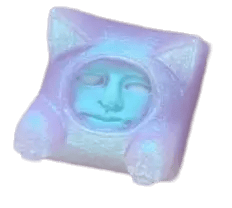 Nightcaps ETF x Hello Caps - Bongoface Peri-twinkle artisan keycap