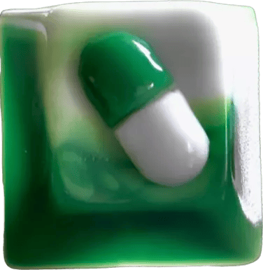 Resin Party Microdose Algae Bloom artisan keycap