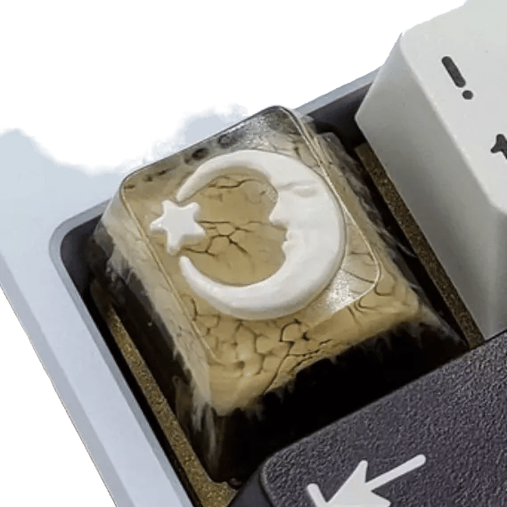 SodieCaps Crescent Cap v2 Iced Coffee artisan keycap