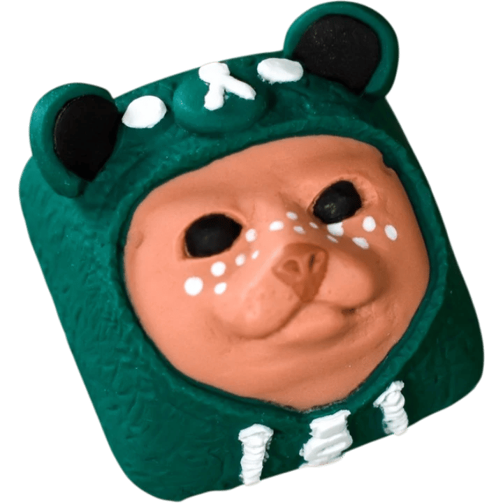 SodieCaps Jamjams Pretzel Face artisan keycap