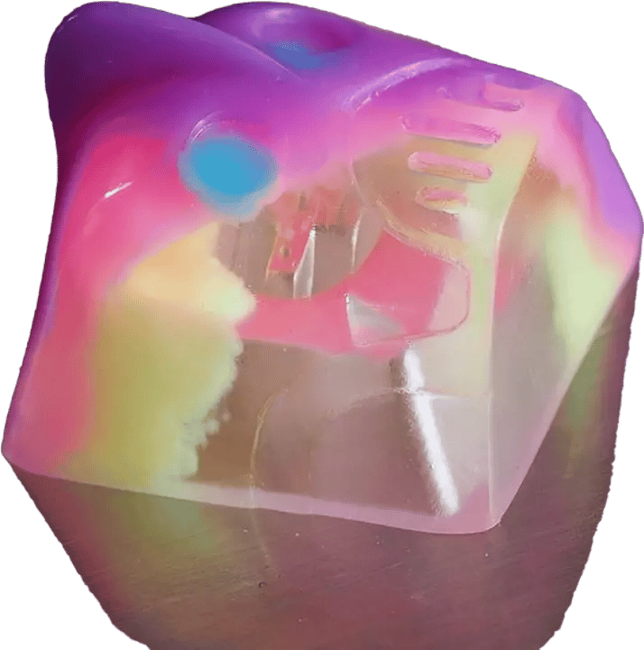 trmk Ominous Neon Clouds artisan keycap