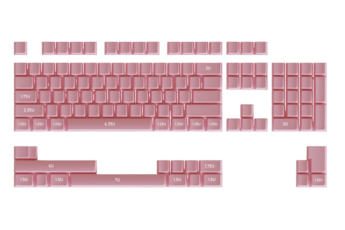 ePBT Blank Pink keycap set