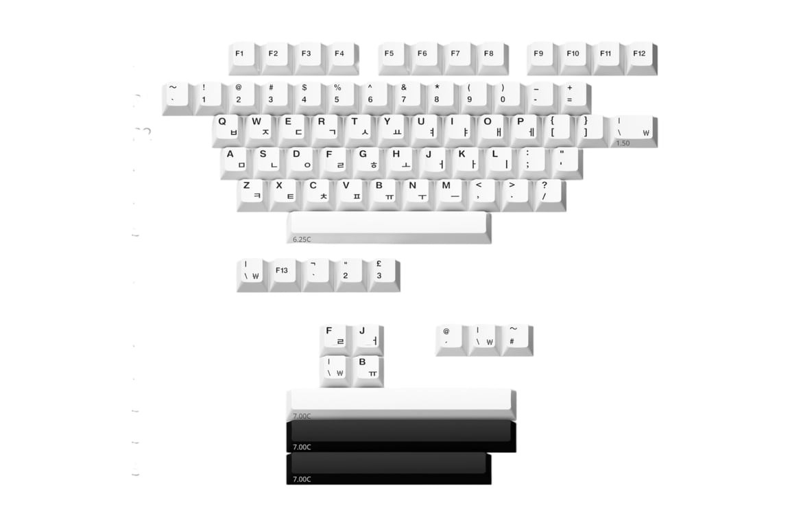 ePBT BoW Hangul keycap set