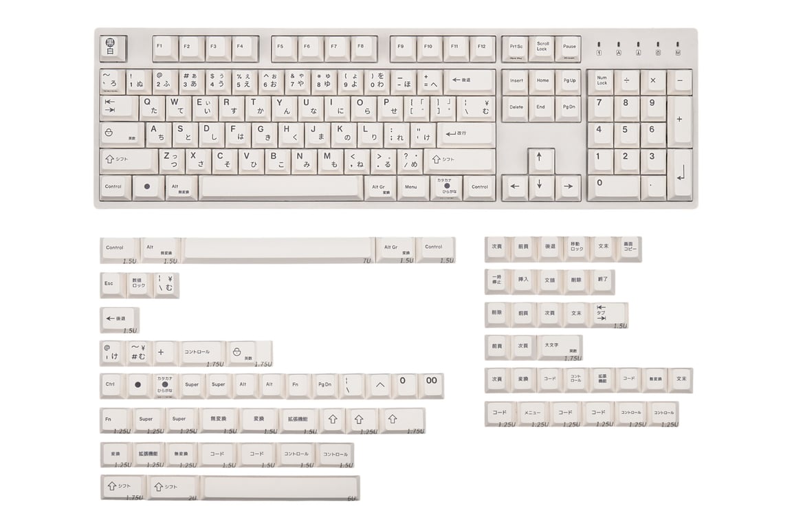 ePBT Black Japanese keycap set