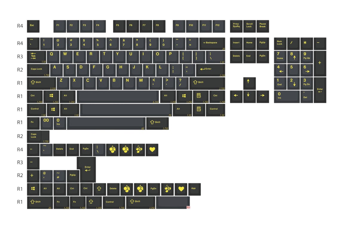 ePBT Black/Gold keycap set