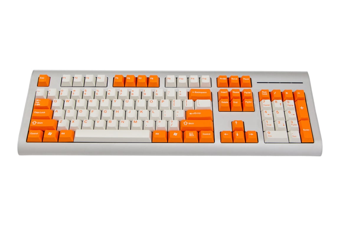 JTK White/Orange Two-color Keycaps keycap set
