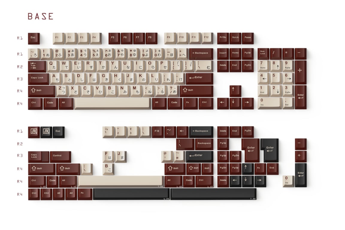 JTK Classic FC R2 keycap set