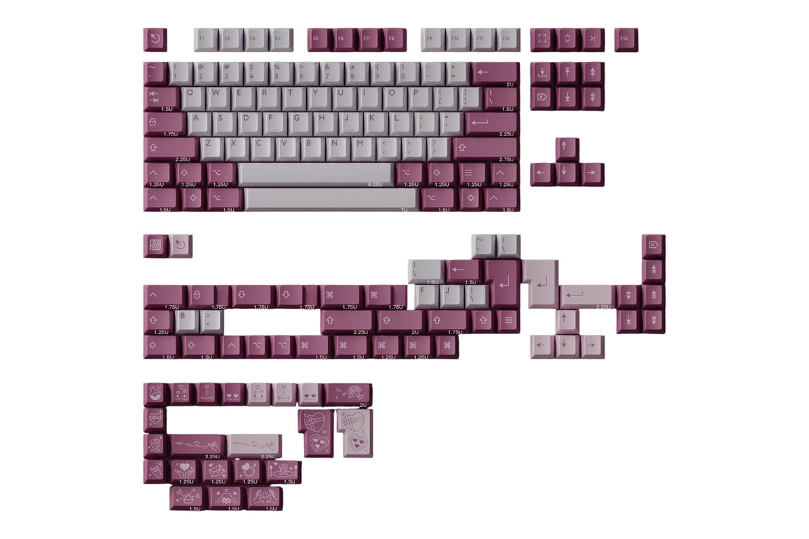 KBDfans PBTfans Blush keycap set