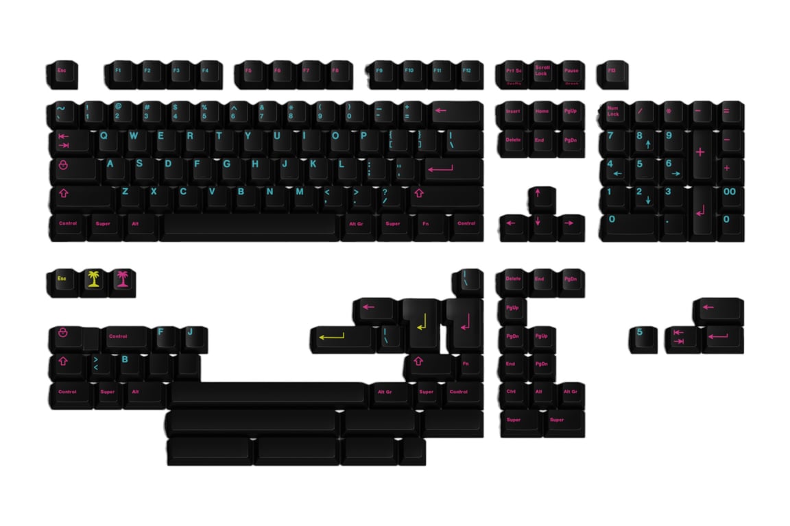 Keykobo Key kobo Miami Nights keycap set