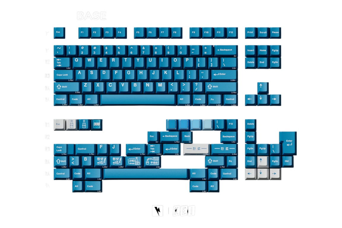 Keykobo Key Kobo SOJU blue keycap set