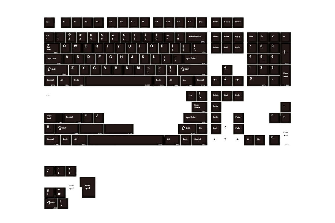 Keykobo Key Kobo WOB/BOW/RGB keycap set