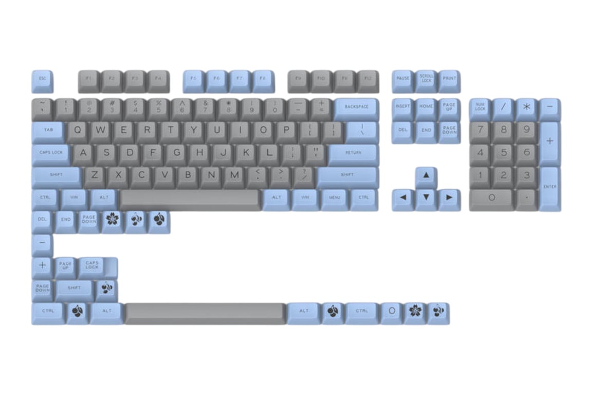MaxKey Gray/Blue keycap set