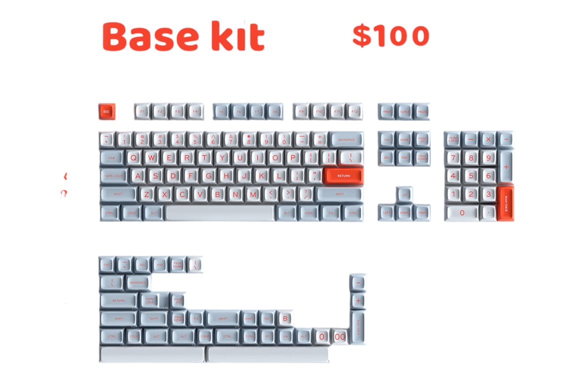 MelGeek MG Salmon keycap set