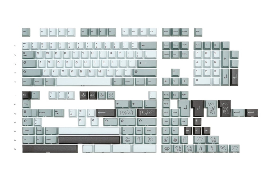 NicePBT November Fog keycap set