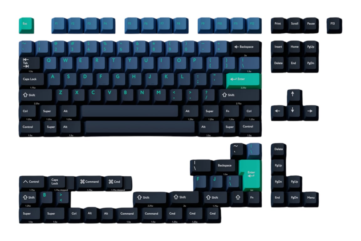 PBTfans DOUBLESHOT BASIN keycap set
