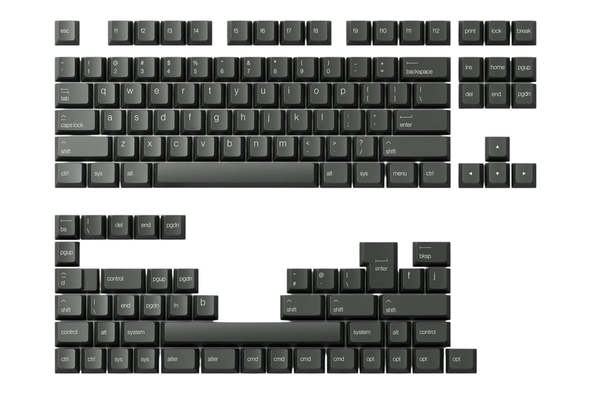PBTfans Less But Better R2 keycap set