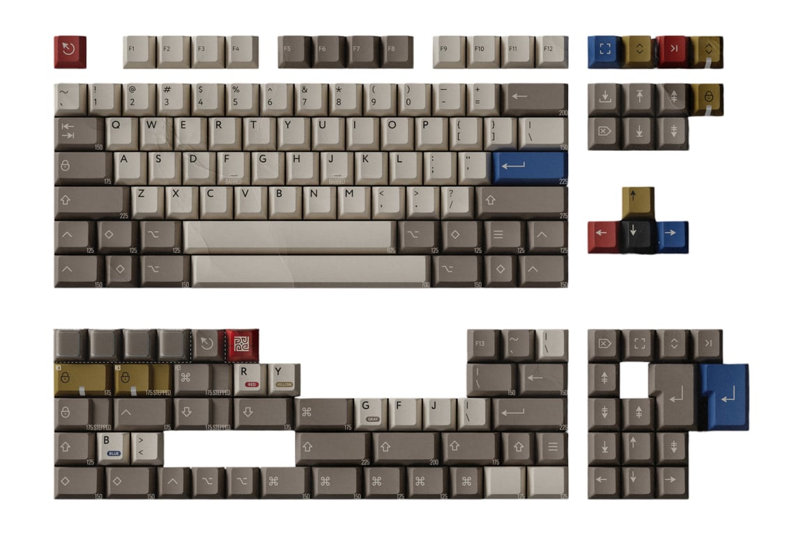 PBTfans Retro100 keycap set