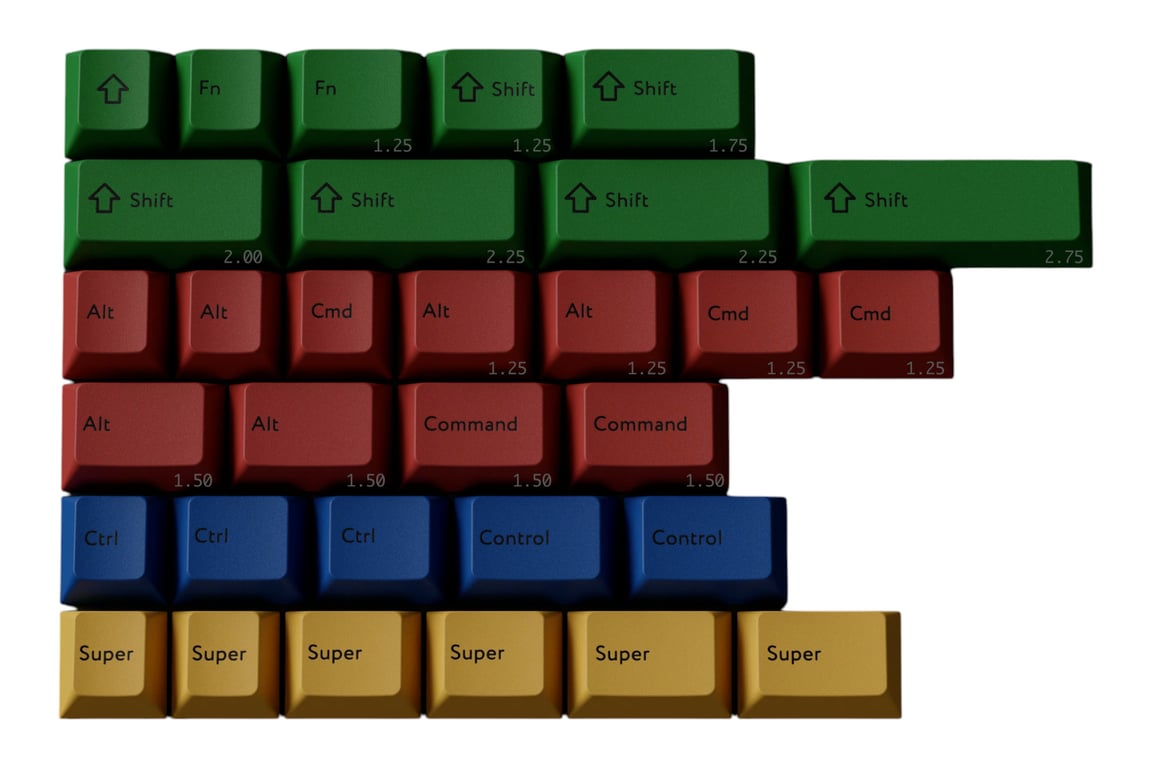 PBTfans Retro Dark Lights keycap set