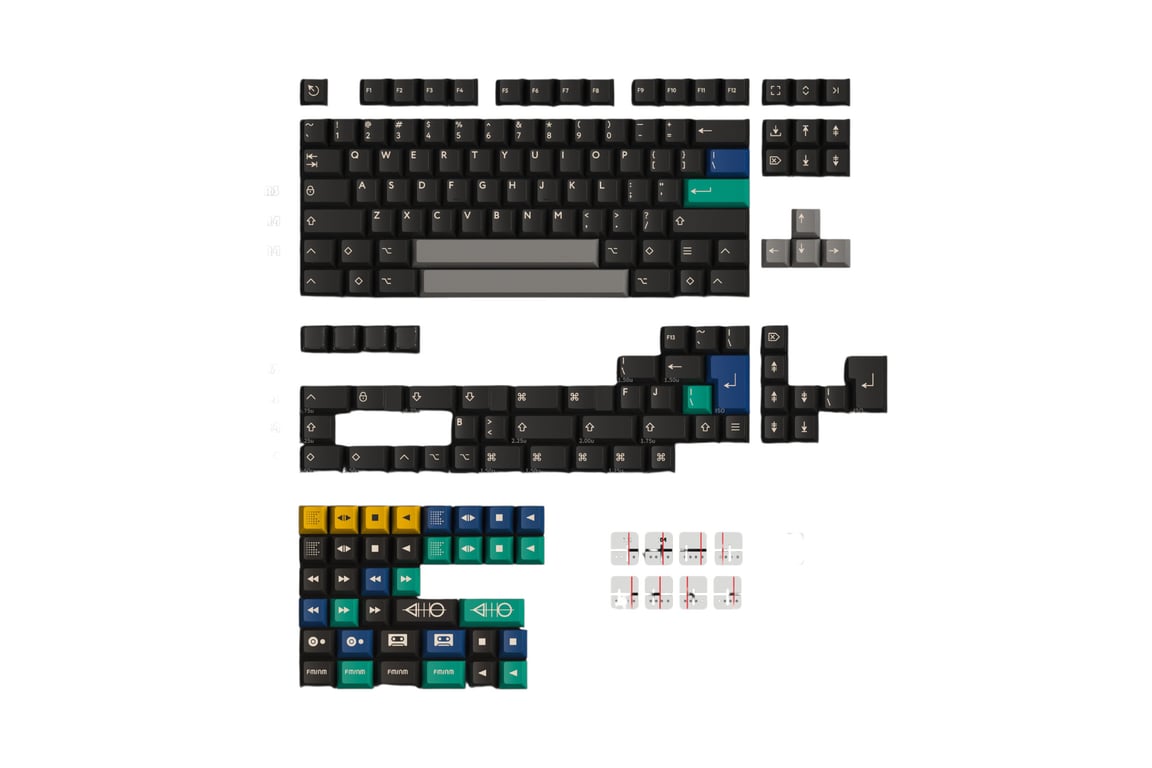 PBTfans Tape & Radio keycap set
