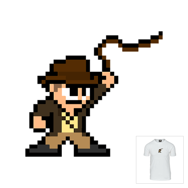Bay38 Bay38 White 8 Bit Indy T-Shirt in White