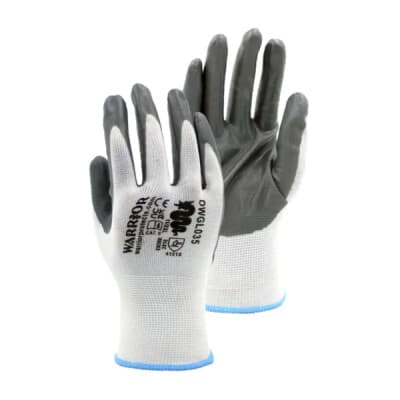 Warrior Nitrile Work Gloves - 120 Pairs - White