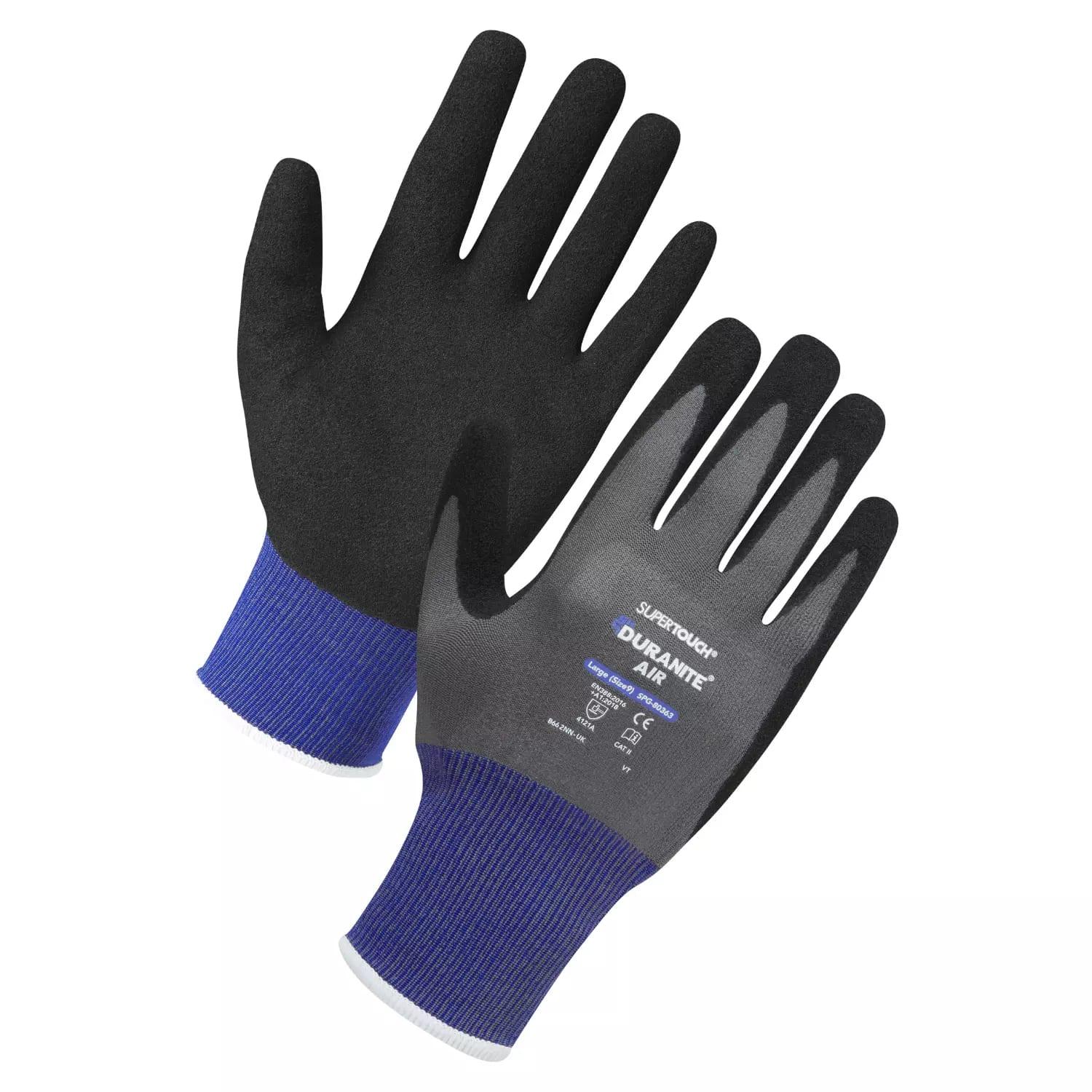Supertouch Supertouch Air Work Glove - Purple - 120 Pairs in Purple/Black/Grey
