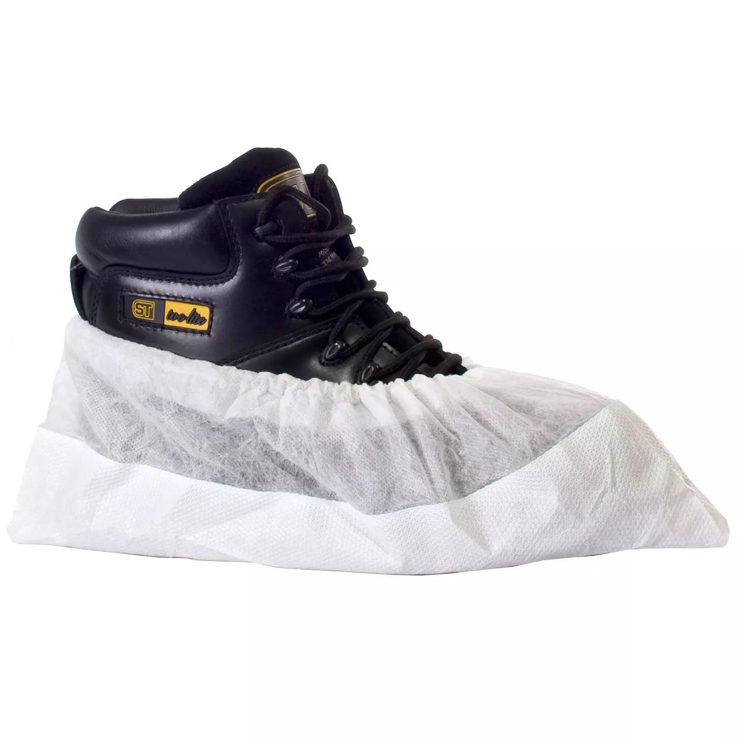 Supertouch Supertouch CPE/PP Deluxe Overshoes Disposable - White - 400 Pieces in White